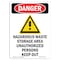 Signmission Safety Sign, OSHA Danger, 7" Height, Hazardous Waste Storage, Portrait, D-57-V-1321 OS-DS-D-57-V-1321 - alternate 1